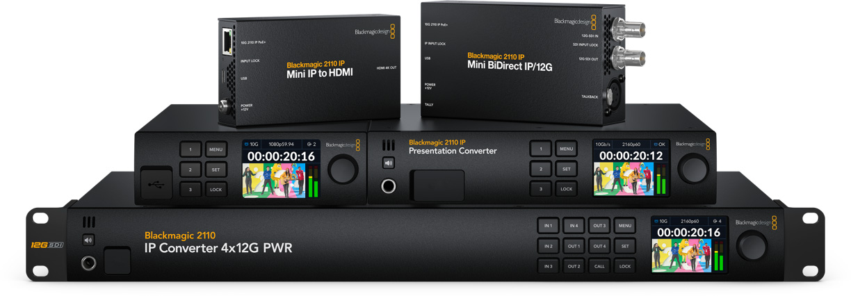 Blackmagic 2110 IP Converters